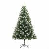 vidaXL Artificial Hinged Christmas Tree with Flocked Snow 180 cm