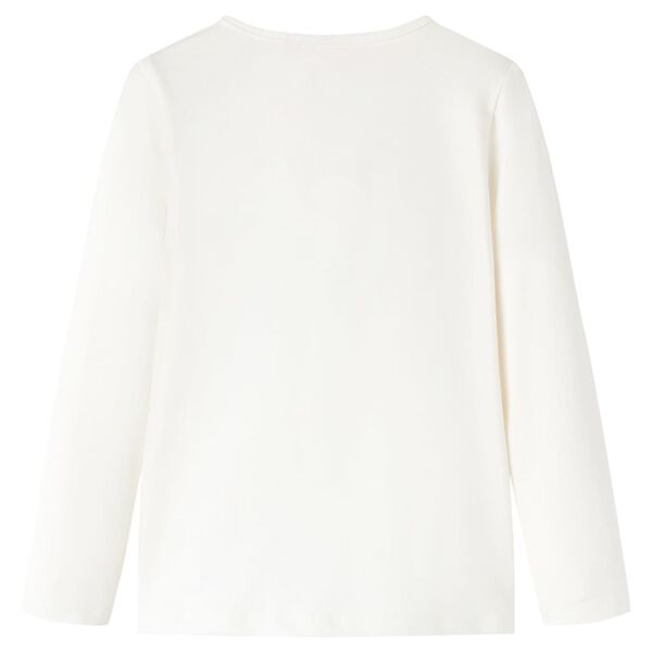 Kids' T-shirt with Long Sleeves Ecru 116