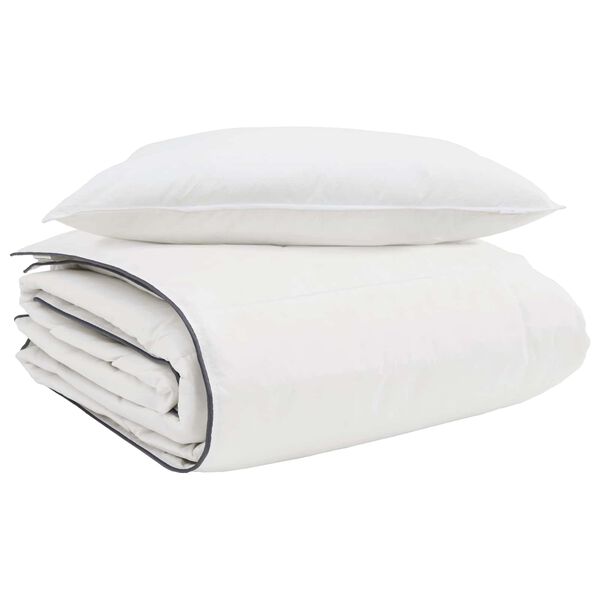 vidaXL Winter Duvet with Pillow 2 pcs White Down Feather
