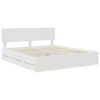 vidaXL Bed Frame with Drawer White 200 x 200 cm Engineer Wood