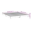 vidaXL Bed Frame without Mattress High Gloss White 180x200 cm Super King