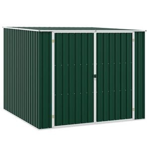 vidaXL Garden Shed Green 195x198x159 cm Galvanised Steel
