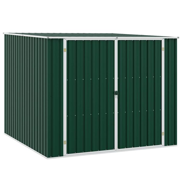 vidaXL Garden Shed Green 195x198x159 cm Galvanised Steel