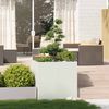 vidaXL Planter White 80x80x80 cm Steel