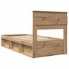 vidaXL Bed Frame Artisian Oak 90 x 190 cm Solid Pine Wood