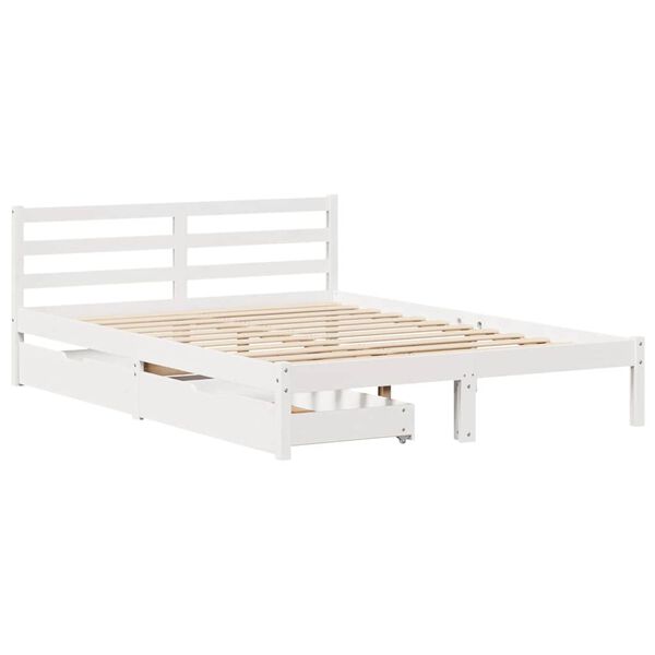 vidaXL Bed Frame without Mattress White 160x200 cm Solid Wood Pine