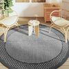 vidaXL Outdoor Carpet ARAKIL Grey Ø200 cm PP