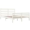 vidaXL Bed Frame without Mattress White Solid Wood Small Double