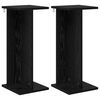 vidaXL Plant Stand 2 pcs Black Oak 25 x 25.5 x 60.5 cm Engineered Wood