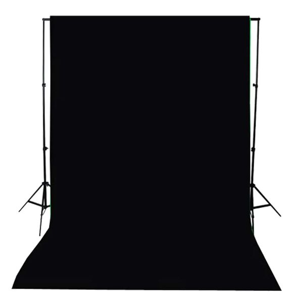 vidaXL Backdrop Cotton without Stand Black 300x300 cm