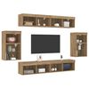 vidaXL TV Cabinet Set Wall-mounted 8 pcs Artisan oak Engineered wood