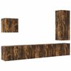 vidaXL 5 Piece TV Wall Units Smoked Oak Engineered Wood