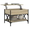 vidaXL Coffee Table Sonoma Oak 70x50x50 cm Engineered Wood and Metal