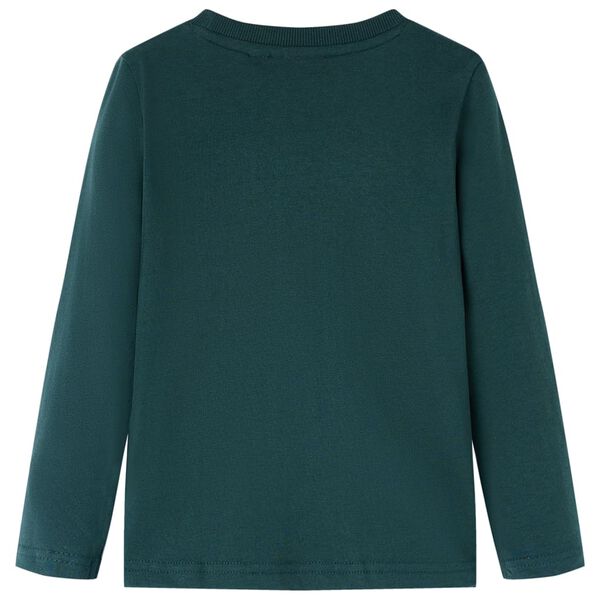 Kids' T-shirt with Long Sleeves Dark Green 116