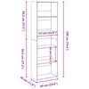 vidaXL Bookcase Smoked Oak 60x30x189 cm Engineered Wood