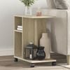 vidaXL Side Table with Wheels Sonoma Oak 50x30x55 cm Engineered Wood