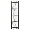 vidaXL 5-Tier Bookcase Black 40x30x180 cm Solid Mango Wood