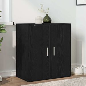 vidaXL Shoe Cabinets 2 pcs Black Oak 32x35x70 cm Engineered Wood