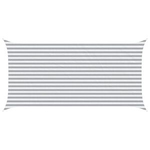 vidaXL Sun Shade Sail Light Grey and White 5 x 2,5 m