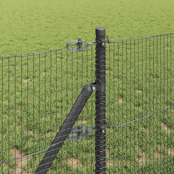 vidaXL Fence Post Grey 25 x 0.5 m (16 x 16 mm mesh) Steel