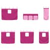 vidaXL Kids'Loft Bed Frame with Curtains Black and Pink 100 x 200 cm