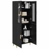 vidaXL Highboard Black Oak 69.5 x 34 x 180 cm