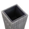 vidaXL Garden Raised Bed 30x30x80 cm Poly Rattan Grey