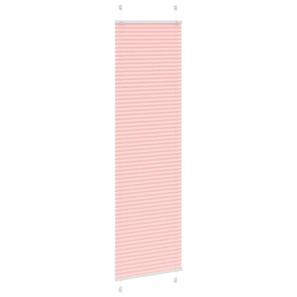 vidaXL Pleated Blind Pink 60x200 cm Fabric Width 59.4 cm Polyester