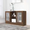 vidaXL Vitrine Cabinet Brown Oak 120x30.5x70 cm Engineered Wood