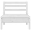 vidaXL 9 Piece Garden Lounge Set White Solid Pinewood