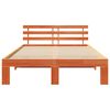 vidaXL Bed Frame with Headboard Wax Brown 140 x 190 cm Solid Pine Wood