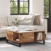 vidaXL Coffee Table Old Wood 80 x 80 x 36.5 cm Engineered Wood