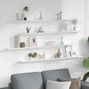 vidaXL Wall Shelves 4 pcs High Gloss White 115x9x3 cm
