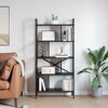vidaXL Bookshelf Black Oak 75 x 30 x 156 cm Engineered Wood