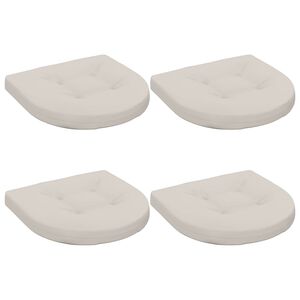 vidaXL 4-Piece Seat Cushions 4 pcs 100% Polyester White 40 x 40 x 5 cm