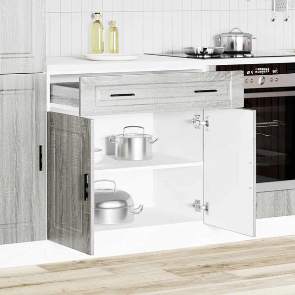 vidaXL Kitchen Base Cabinet&nbsp;Porto Grey Sonoma Engineered Wood
