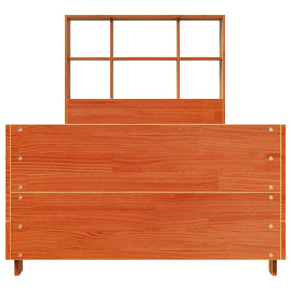 vidaXL Bed Frame without Mattress Wax Brown 90x200 cm Solid Wood Pine