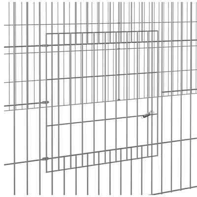vidaXL 4-Panel Rabbit Cage 433x109x54 cm Galvanised Iron