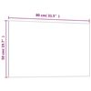 vidaXL Wall-mounted Magnetic Board Black 80x50 cm Tempered Glass
