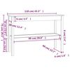 vidaXL Console Table 110x40x75 cm Solid Wood Pine