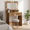 vidaXL Dressing Table Old Wood 79 x 41 x 135 cm Engineered Wood