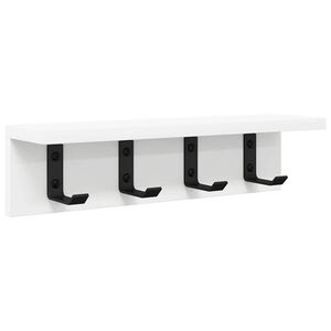 vidaXL Wall-Mounted Coat Rack Wall-mounted White 40 x 10.5 x 10.5 cm