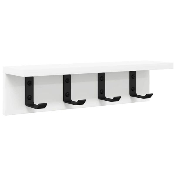 vidaXL Wall-Mounted Coat Rack Wall-mounted White 40 x 10.5 x 10.5 cm