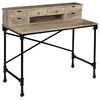 vidaXL Writing Desk Solid Mango Wood and Steel 110x50x96 cm
