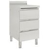 vidaXL Commercial Kitchen Cabinet with 3 Drawers 50x60x96 cm
