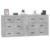 vidaXL Sideboards 2 pcs Concrete Grey Engineered Wood