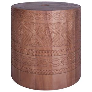 vidaXL Parasol Base 28.05 kg Natural Solid Wood Cylindrical