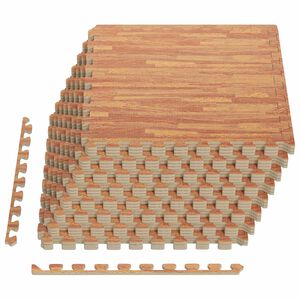 vidaXL Pool Ground Mat 24 pcs Wood 8.64 m&sup2; EVA Foam