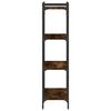 vidaXL Bookcase 4-Tier Smoked Oak 60x30x120 cm Engineered Wood