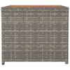 vidaXL Tea Table with Wooden Top Grey Poly Rattan&Solid Wood Acacia